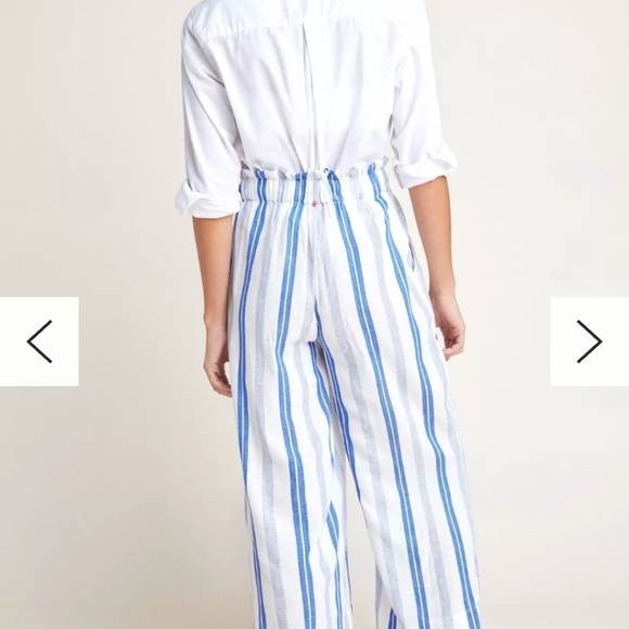 Anthropologie Red Carter Paris Pants Beach Wide Leg Pants linen blend size XS/4 - Picture 2 of 13